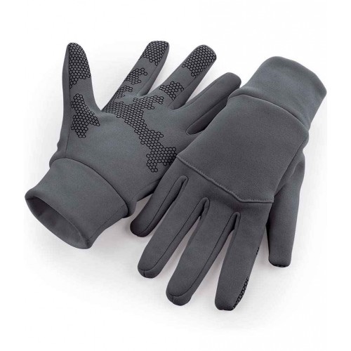 Sports Tech Softshell Gloves - Grey